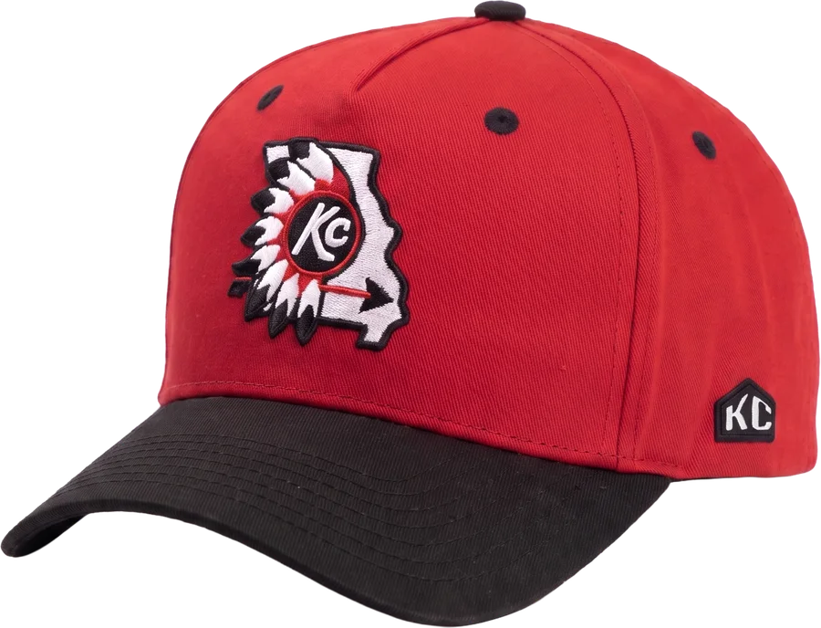 KC Headdress hat, three-quarter view